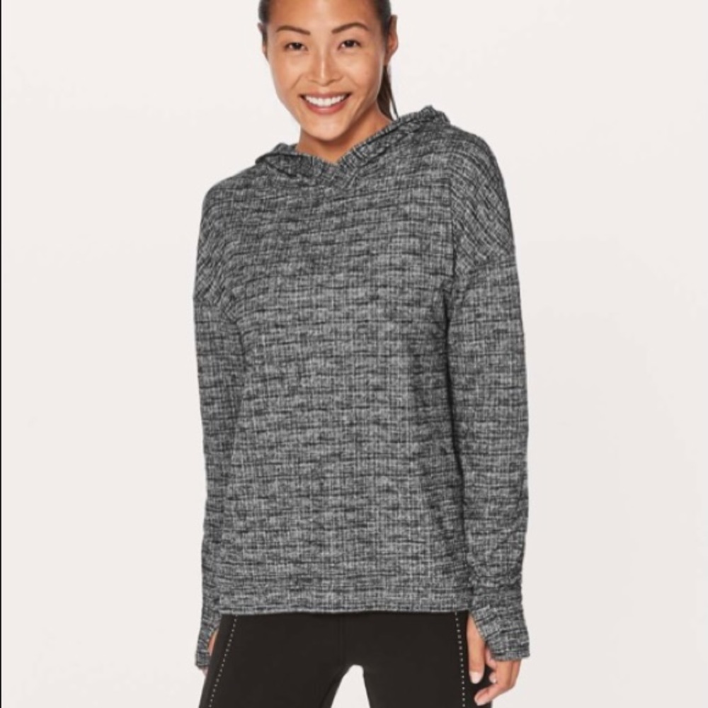 Lululemon Extra Mile Hoodie Denim Black White